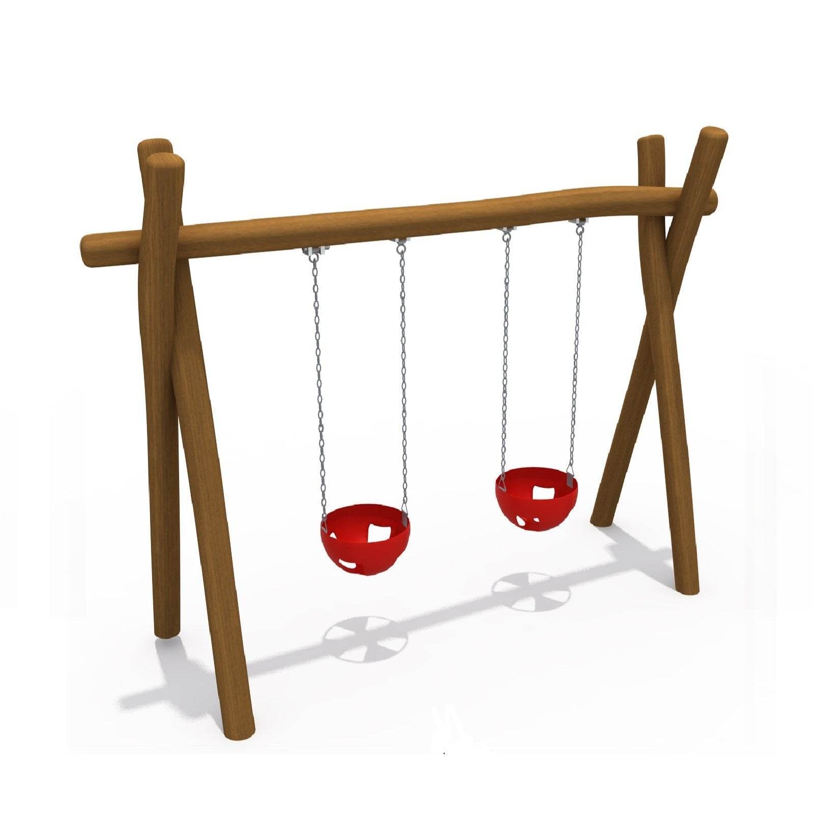 Juego Madera Bosque Columpio Doble - playplaza.uy