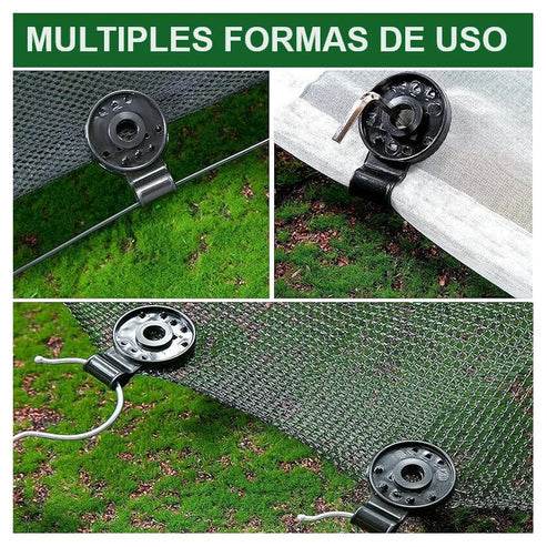 Clip Malla Sombra PVC Bolsa 25 u. - playplaza.uy