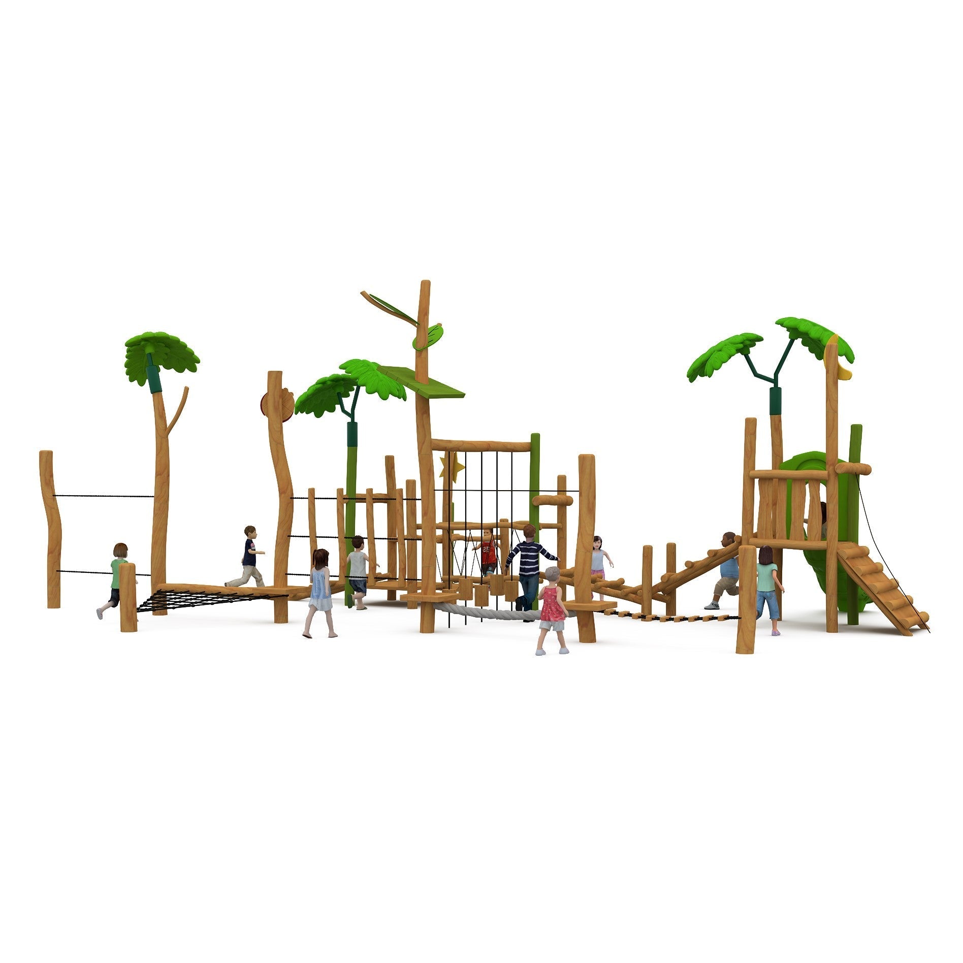 Juego Interactivo Madera D-Juegos de Cuerda-HBFY1583-Juegos Plaza Madera-Play Plaza Uruguay