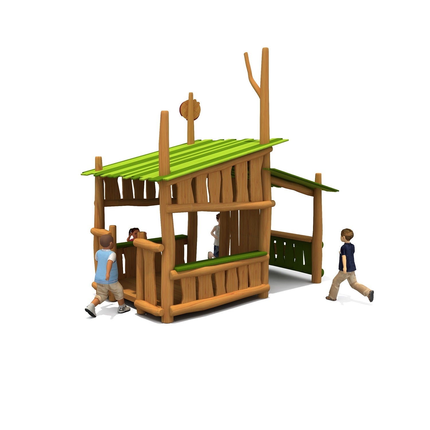 Juego Madera Casita-Línea Casitas-HBFY1601-Juegos Plaza Madera-Play Plaza Uruguay